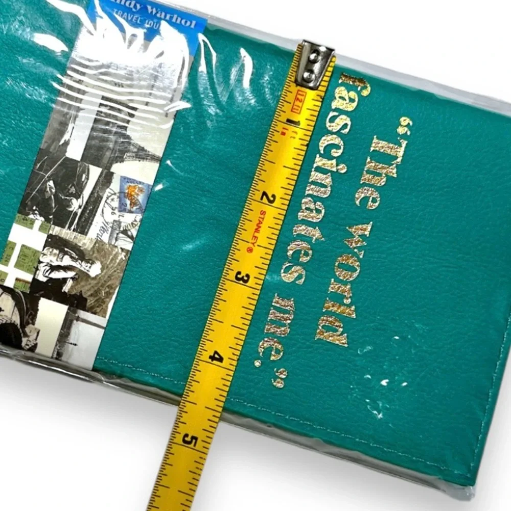 Andy Warhol Teal Travel Notebook NWT “The World Fascinates Me” Quote